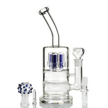 Triple Shower Head Percolator Hookah Glass Smoking Water Pipe (ES-GB-422)